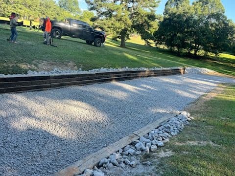 Retaining Wall and Driveway Transformation in Arab Alabama image