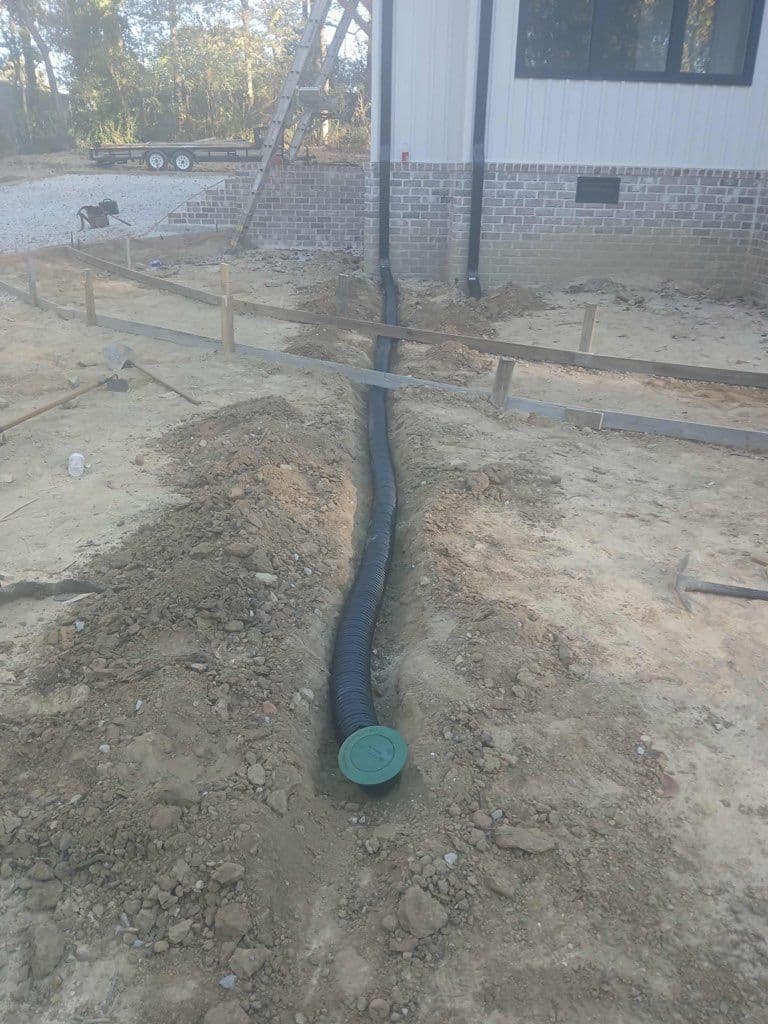 Gallery photos for Effective Drainage Installation for a Home in Arab Alabama: Image #1