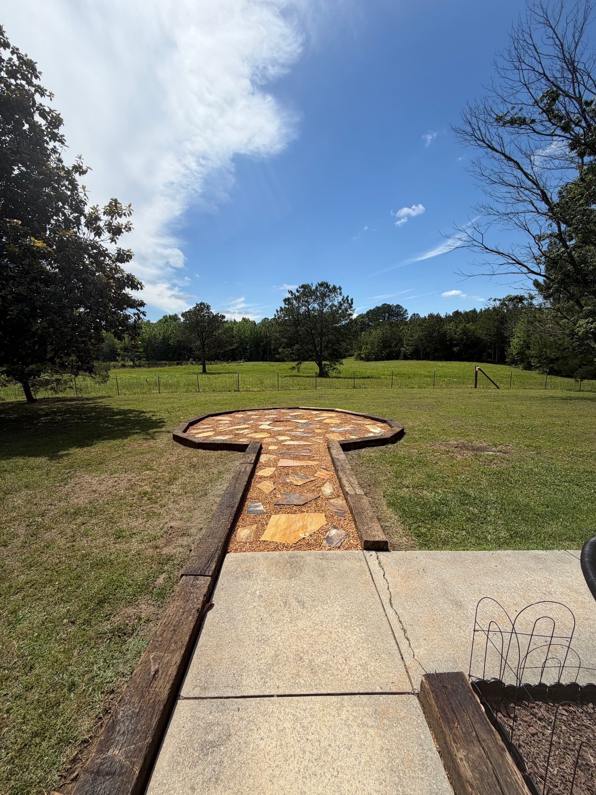 Flagstone Fire Pit Area and Walkway Built for Real Outdoor Living image